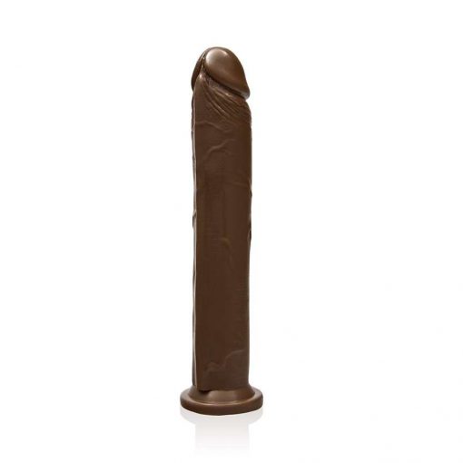 SI Novelties 10 Inch Cock With Suction Base-Caramel