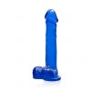 SI Novelties 9 Inch Suction Base Cock with Balls -Blue
