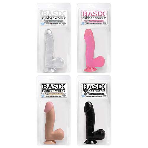 BASIX 6.5 inch Suction Cup Dong-Flesh